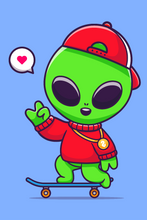 Load image into Gallery viewer, Alien playing skateboardⓂ️A pieces
